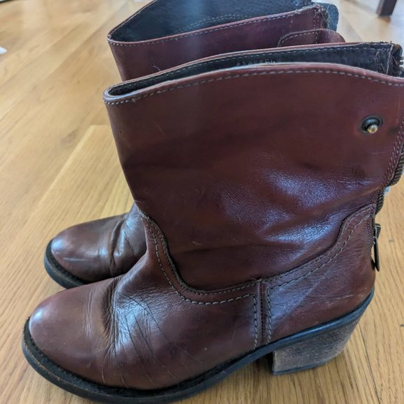 Steve Madden  Red Oxblood Wine Gunter Boots - Picture 4 of 6